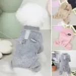 Fleece Pet Elastic Jumpsuit With Pull Ring