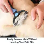 Pet Grooming Brush – Double Sided Shedding And Dematting Undercoat Rake Comb - Image 4